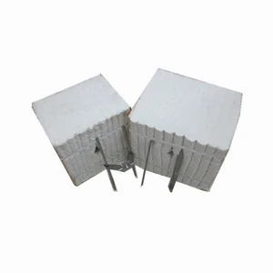 Refractory kawool insulation ceramic fiber module folded by blanket