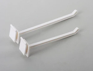 Retail display hooks white hanging plastic hook for pegboard