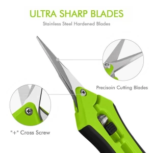Risen Green Gardening Hand Pruner Pruning Shear With Precision Blades for Plant