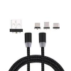 Round Magnetic Charging Cable 360 Degree USB Cable for iPhone 1m/2m/3m Wire