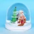 Import Santa Claus Plastic Snow Globe Custom Christmas Home Decoration Resin Craft Snow Ball With Trees And House from China