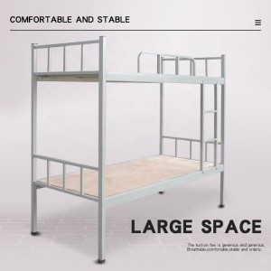 school dormitory metal bunk bed for two person Cheap Iron soft bed