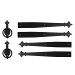Screw Mounted Easy Install Black Decorative Garage Door Parts Hardware