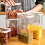 Sealed jar household cereals kitchen storage box transparent plastic box snack dry goods storage jar organizing jar
