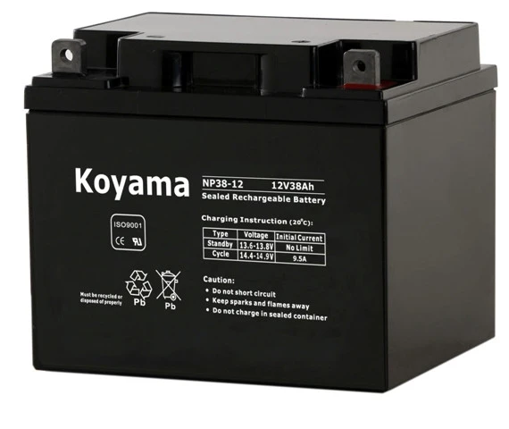 sealed lead acid battery 12v 38ah koyama China battery 12volt batteries 38ah