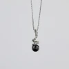 Sell well 2.8g silver weight black color manufacturer chain jewelry set