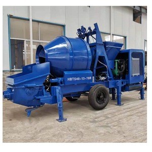 service support concrete machine trailer pump and concrete mixer machine diesel driven