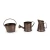 Import Set of Three Garden Watering Pots Hand Crafted with Iron from India