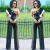 Import Sexy lotus leaf side piece clothing trousers wide leg pants female romper jumpsuit women from China