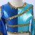 Import shiny foil dance leotard adult child latin sequin dance costume lovely tassel stage performance jazz dance wear from China