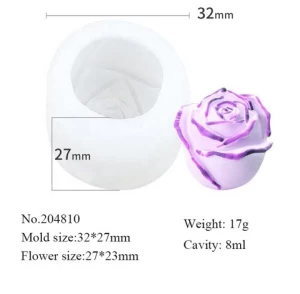 Silicone 3D Bloom Rose Flower Shaped Fondant Mold for Chocolate Cake Handmade Soap Mould Candy Making Pastry Candle DIY Cupcake