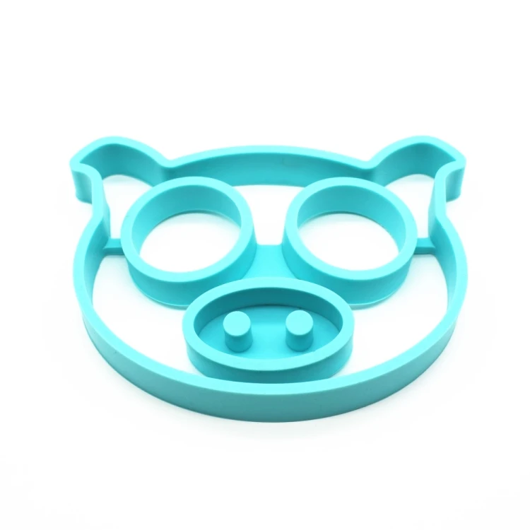 Silicone Egg Mold Cute Pig Shaped Egg Ring Pancake Mold Omelette Egg Mould Breakfast Tools