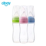 Silicone Rice Cereal Feeding Bottle for Babies Infant with Soft Head Food Dispensing Spoon