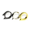 silver and gold cat ear self defense ring