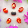 Silver claw settings 7 sizes Oval shape glass Crystal Sew on rhinestone beads garment accessories stitching trimming beads