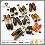 SL0756 Natural brown striped agate drum beads,brown banded agate barrel rice beads
