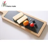 Slate Charcuterie Board and Meat Platter Bamboo And Slate Cheese Board and Cutlery set