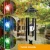 Import solar panel system home decorative musical instruments rainbow color LED lighting  full metal wind chimes from China