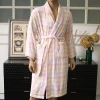 Spa Hotel Bathrobe Unisex Personalized Double Layer Cotton Sleeping Robe Bath Gown