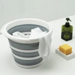 Space Saving 5L Round Bucket with Handle  Foldable Portable Folding Water Bucket