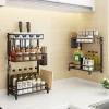 Spice Rack 2 Tier Kitchen Bathroom Counter Rack  Organizer Desktop Organizer Pantry Shelf Multipurpose Storage