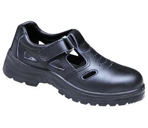 Spring and autumnAX061 genuine leather safety shoes steel toe and anti-smash function