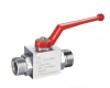 stainless steel 2 way high pressure 1/4 BSPP  hydraulic ball valves and fittings