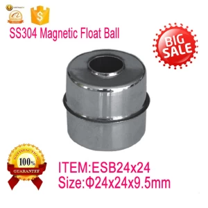 Stainless steel 304 magnetic float ball 24*24MM water tank ball float valves