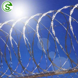 Stainless steel 304 razor wire hot dipped galvanized barbed wire Price barbed wire fence design