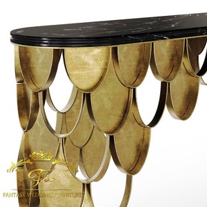 stainless steel mirror glass top long bar table