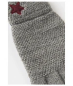 Star pattern thick thread knitted touch screen glove