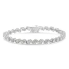 Sterling Silver 1ct. TDW Diamond Spiral Link Bracelet (I-J, I3)