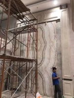 Stone Blocks Colorful Rainbow Onyx Slabs Bookmatch Natural Onyx Wall Floor Tiles Surface Kitchen Countertop