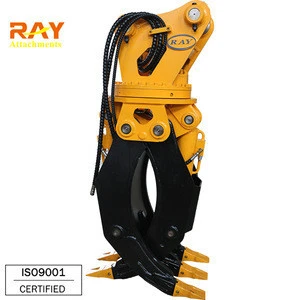 Stone Excavator Rotating Grapple / Hydraulic Grapples Construction Machinery Parts 10 Ton - 45T