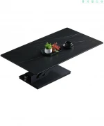 Stone slab tea table folding dual-purpose tea table small family functional desk lifting table furniture