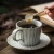 Stoneware Japanese Style Retro Coffee  Cup with saucer  and spoon