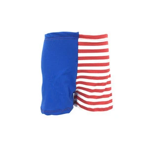 Summer baby girl shorts red blue striped cotton girls shorts for 4th July