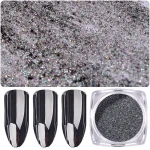 Super Magic Mirror Black Nail Art Glitter Powder UV Gel Polish Design Chrome Pigment Dust Manicure Accessories