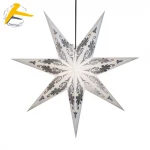 SY Gorgeous Hollow Custom Christmas Ornaments Led Paper Star Lantern For Wedding Decoration