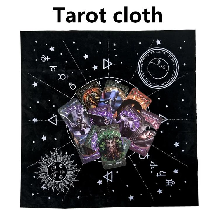 Tarot Special Tablecloth 12 Constellations Astrology Tarot Divination Card Tablecloth for Tarot Enthusiasts Psychological