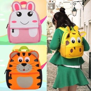 TC-2501 Cartoon 3D Neoprene animal Kids Backpack Light Weight Children&#39;s bag baby&#39;s cartoon shoulder School Bag for Boys Girls