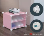 The large capacity with door handle grinds arenaceous translucence rectangle plastic shoe storage box cabinet