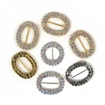 The Popular Rhinestone Shoe Buckle Explodes The Double Ring Rhinestone Fired Welding Wire Belt Decorative Belt Accessories