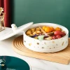 Three layers of jewelry display rack ceramic party fruit plate wedding dessert cake plate