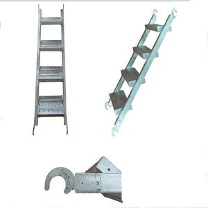 Tianjin SS Galvanized Q235 STK400 Steel Scaffolding System Step Stairs Ladder for Sale