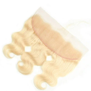 top quality Body Wave 613 Blonde Human Hair Bundles with Closure 3 Bundles With 13x4 Lace Frontal For Hair Salon
