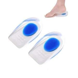 Transparent Silicone Gel Soft Heel Pad Cups Prevent Heel Pain Fasciitis Shoe Pads Insoles