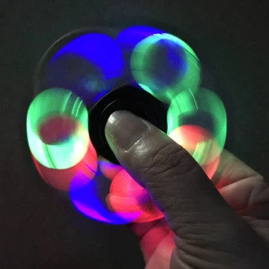 Tri Fidget Spinner toy LED light up hand spinners with 608 ceramic bearing