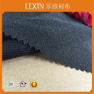 Tricot woven interlining fabric for winter coats/100% Polyester interlining