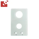 ultra-clear double burners cooktop tempered glass with beige color printed